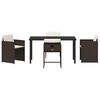 vidaXL Zestaw do jadalni w ogrodzie 5 pcs Brązowy polirattan