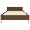 vidaXL Rama ł&oacute;żka bez materaca, ciemnobrązowa, 80x200 cm, tkaniną