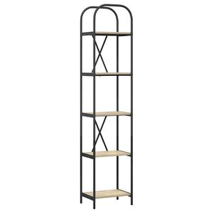 vidaXL P&oacute;łka na książki 5 poziomy 40 x 30 x 183 cm Drewno inżynieryjne