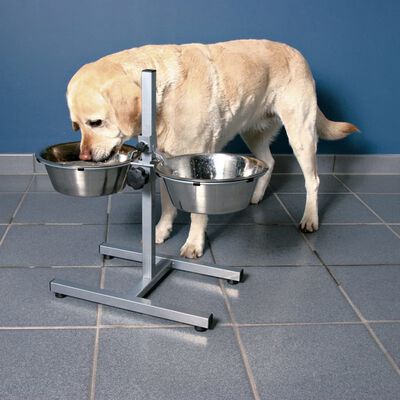 TRIXIE Miski dla psa na stojaku z regulacją 5,6 l 24 cm