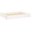 vidaXL Legowisko dla psa, białe, 71,5x54x9 cm, lite drewno sosnowe