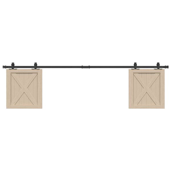 vidaXL System do drzwi przesuwnych do mebli, 200 cm, stal węglowa