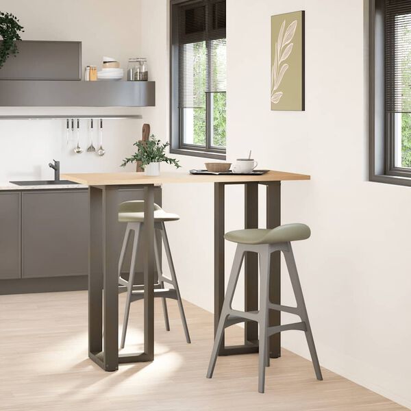 vidaXL Nogi do stołu barowego w kształcie litery T 2 szt. Czarne 50x35x(110-111) cm Stal