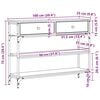 vidaXL Konsola Stare drewno 72,5 x 25 x 75 cm Materiał drewnopochodny