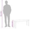 vidaXL Ławka 110 cm Drewno lite Guma