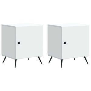 vidaXL Szafka Nocna 2 szt. Biały 43 x 34,5 x 50 cm Drewno inżynieryjne
