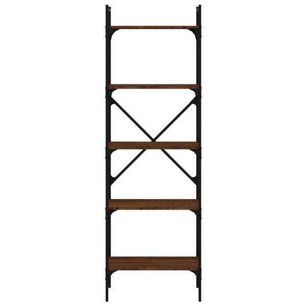 vidaXL 5-poziomowy regał na książki, brązowy dąb, 56x31,5x174 cm