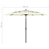 vidaXL 3-poziomowy parasol na aluminiowym słupku, piaskowy, 3 m