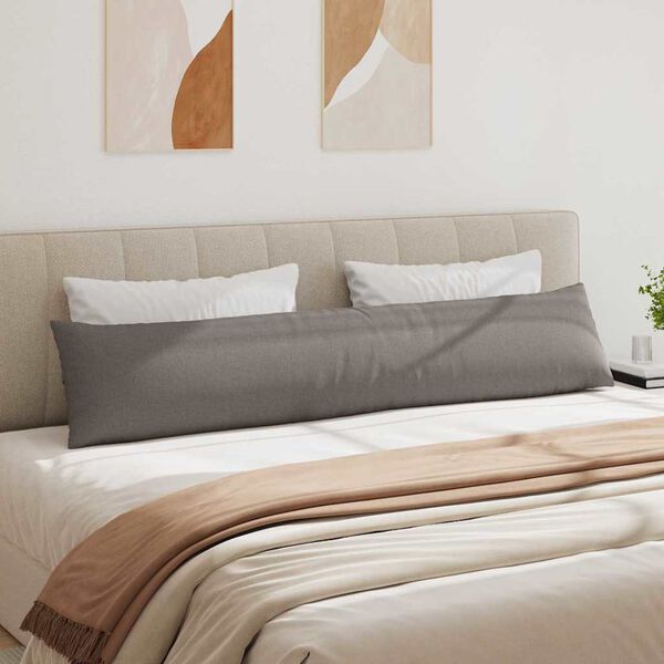 vidaXL Poduszki na sofę 2 pcs Ciemnoszary 200 x 40 cm tkanina