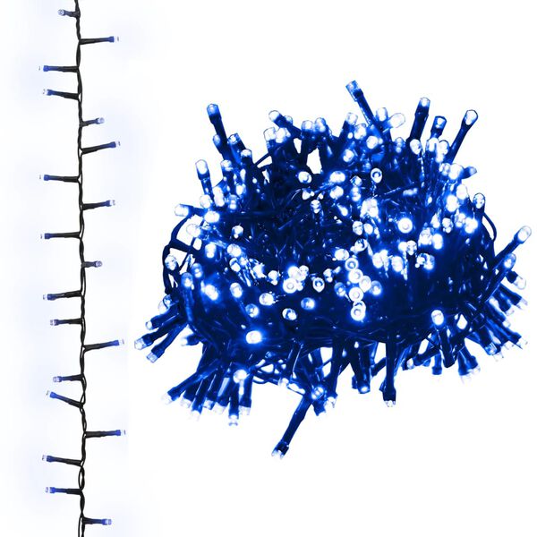 vidaXL Lampki LED, 2000 diod, gęsto umieszczone, niebieskie, 45 m, PVC