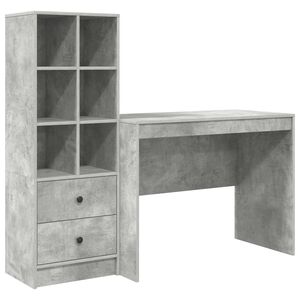 vidaXL Biurko Betonowy szary 145.5 x 50 x 127 cm 2 szt.