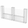 vidaXL Kosz gabionowy w kształcie litery U, stal, 240 x 20 x 100 cm
