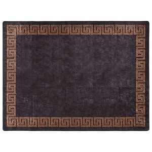 vidaXL Dywan z możliwością prania, czarno-złoty, 400x300 cm