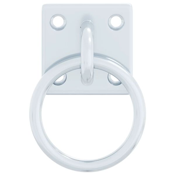 vidaXL K&oacute;łka uwiązowe z płytkami 3 szt., srebrne, stalowe