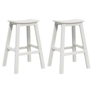 vidaXL Stołek barowy 2 szt. Biały 52 x 43 x 73,5 cm HDPE
