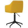 vidaXL Obrotowe krzesła stołowe, 2 szt., musztardowe, obite aksamitem