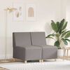 vidaXL Modułowa sofa bez podłokietnik&oacute;w 2 pcs Ciemnoszary