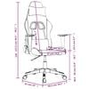 vidaXL Masujący fotel gamingowy, czarno-biały, sztuczna skóra