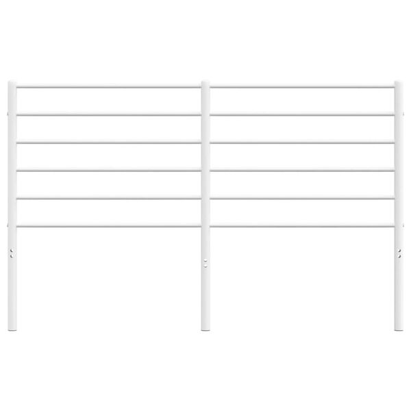 vidaXL Metalowe wezgłowie, białe, 140 cm
