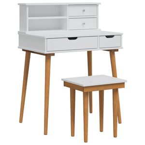 vidaXL Zestaw toaletki FAUSKE 3 szt. Biały 76 x 50 x 103,5 cm