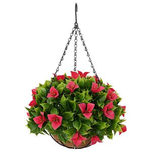 vidaXL Sztuczne Kwiaty R&oacute;żowy 33 x 33 x 44 cm PE i stal