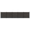 vidaXL Panel ogrodzeniowy 5 pcs WPC i aluminium Czarny