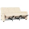 vidaXL Rozkładany fotel masujący, 3-os., kremowy, sztuczna skóra