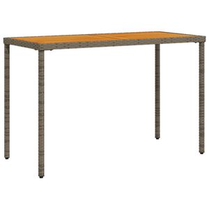 vidaXL St&oacute;ł ogrodowy z akacjowym blatem, szary, 115x54x74 cm