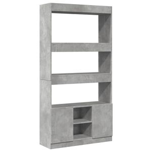 vidaXL Kredens, szarość betonu, 92x33x180 cm, materiał drewnopochodny