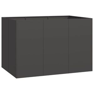 vidaXL Doniczka Czarna 120x80x80 cm Stalowa