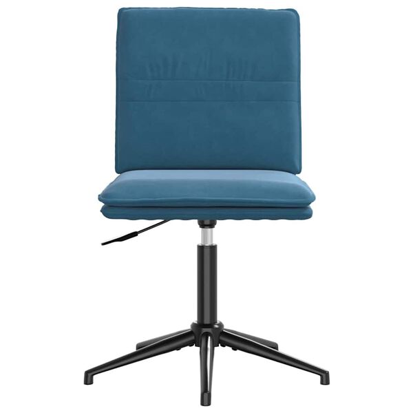 vidaXL Krzesła stołowe, 2 szt., niebieskie, aksamitne