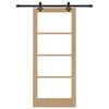 vidaXL Drzwi przesuwne Naturalny 86 x 198,5 cm