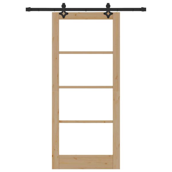 vidaXL Drzwi przesuwne Naturalny 86 x 198,5 cm