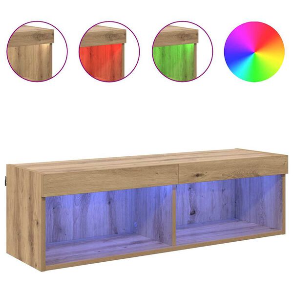 vidaXL Szafka pod telewizor Panama Dąb rzemieślniczy 100 x 30 x 30 cm