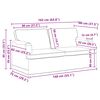 vidaXL Sofa 2 pcs Czarny 162 x 80 x 85 cm tkanina