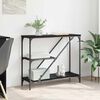 vidaXL Konsola Czarny Dąb 88,5 x 30 x 75 cm Materiał drewnopochodny