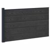 vidaXL Zestaw ogrodzeniowy 175 x 105 cm WPC i aluminium Czarny