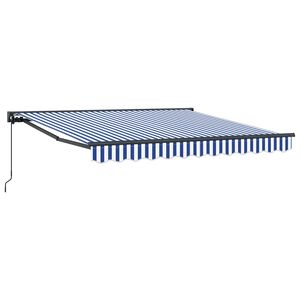 vidaXL Rama markizy Niebieski i biały 300 x 250 cm