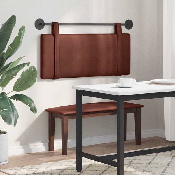 vidaXL Wisząca Głowa Błyszczący Brąz 110 x 55 x 5 cm Antyczny PU