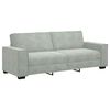 vidaXL Sofa 3-osobowa, jasnoszara, 180 cm, tapicerowana aksamitem