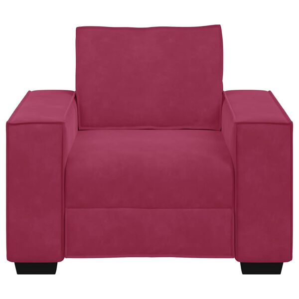 vidaXL Sofa Fotel Wino Czerwone 60 cm Aksamit