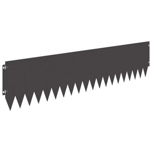 vidaXL Krawężnik do trawnika 10 pcs 103 x 25 cm Stal Czarny