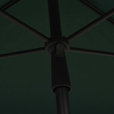 vidaXL Parasol ogrodowy na słupku, 210x140 cm, zielony