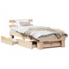 vidaXL Ramka ł&oacute;żka Naturalny 80 x 200 cm Lite drewno sosnowe