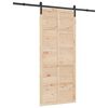 vidaXL Drzwi przesuwne naturalny 100 x 208 cm Lite drewno sosnowe