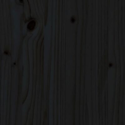 vidaXL Komoda, czarna, 100x40x75 cm, lite drewno sosnowe