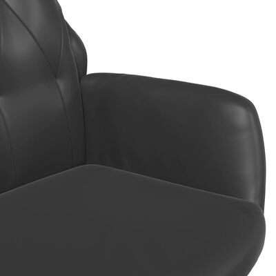 vidaXL Fotel wypoczynkowy, czarny, sztuczna skóra