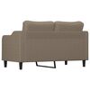 vidaXL Sofa 2-osobowa, kolor taupe, 140 cm, tapicerowana tkaniną