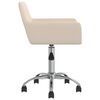 vidaXL Obrotowe krzesło stołowe, kremowe, tapicerowane tkaniną
