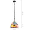 vidaXL Industrialna lampa wisząca, 25 W, kolorowa, okrągła, 31 cm, E27